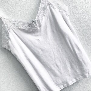 LAUREN RALPH LAUREN camisole tank lace white size Large vintage style sleeveless